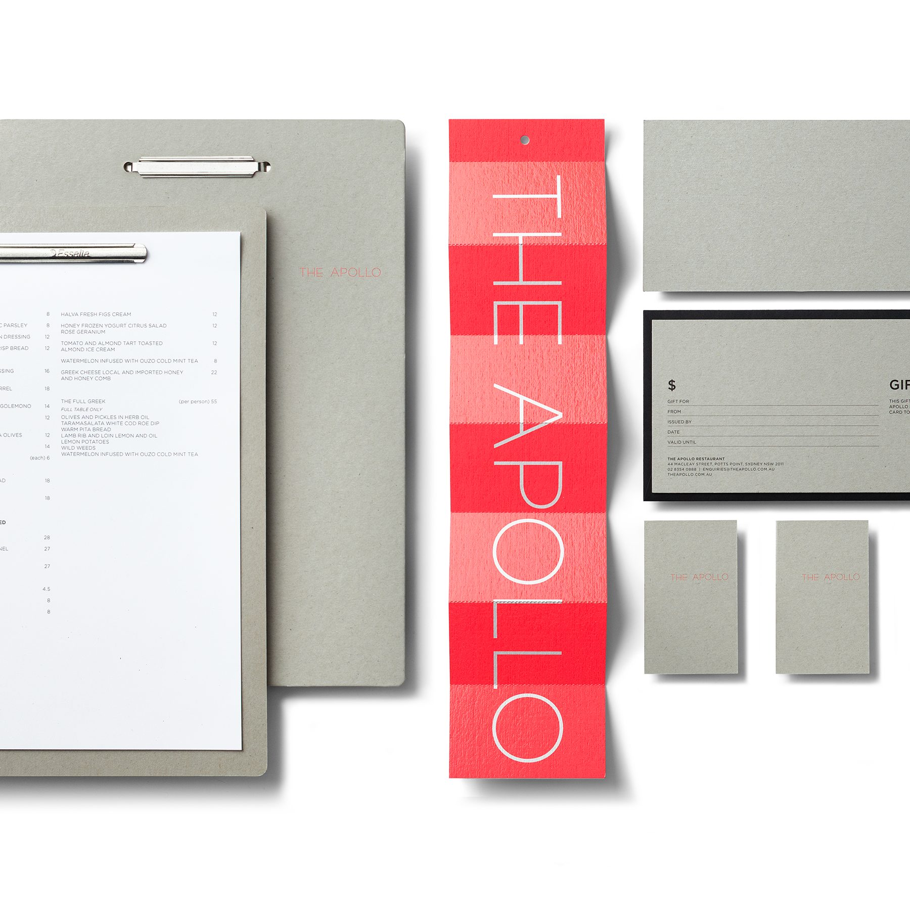 Raw box board for rustic warmth, fluorescent orange and pink for modern energy. The colour palette was drawn from 1939 newsprint signage — history without looking backwards.