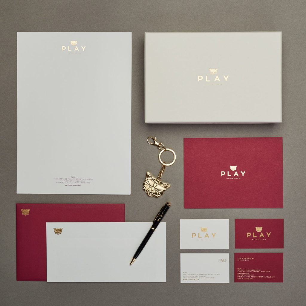 Play NightClub Hong Kong hospitality design Stationery