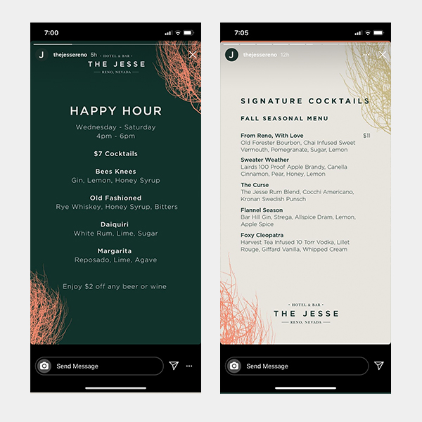 Rushton Smith - Custom Branding - The Jesse Hotel & Bar - Custom Social Media Templates