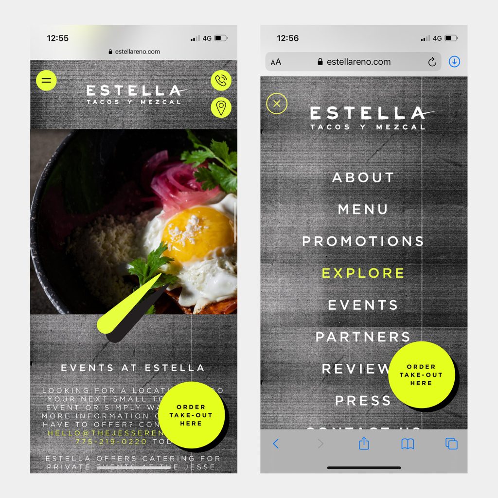 Rushton Smith - Custom Brand Design - Estella Tacos Y Mezcal Restaurant - Custom WordPress Website Brand Design