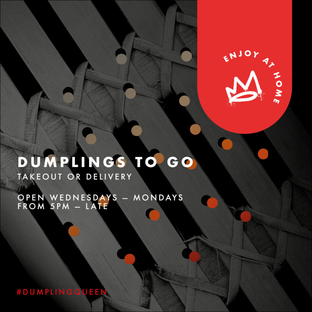 Hospitality brand Dumpling Queen custom template social media graphics