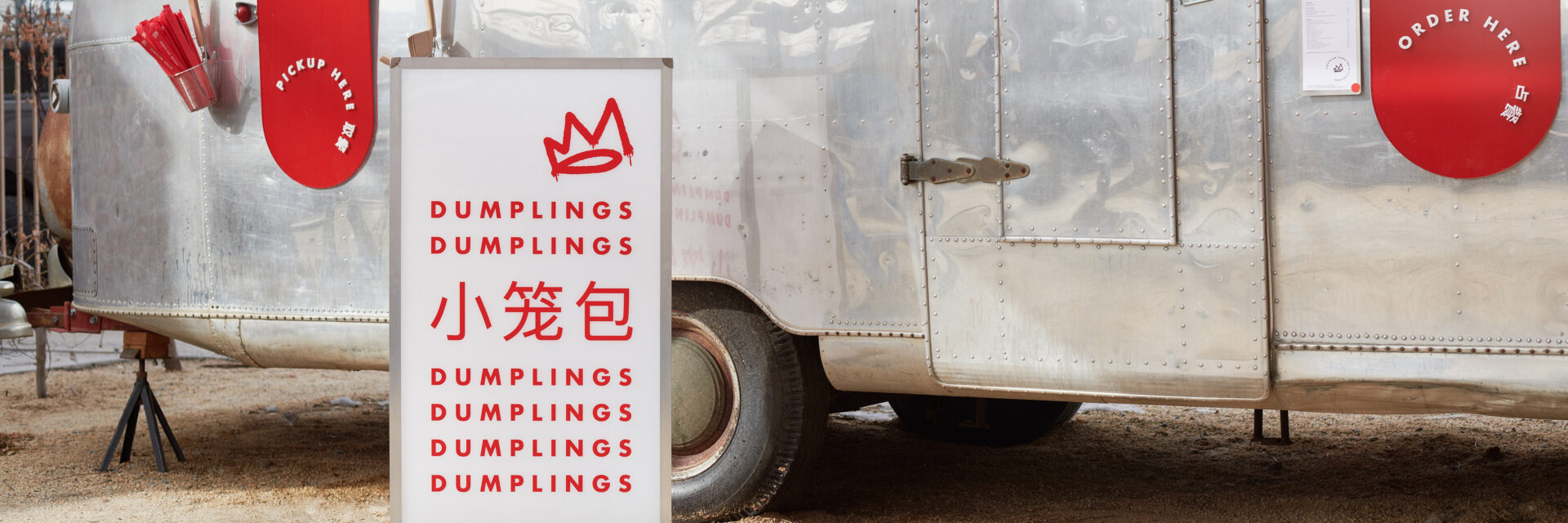 Dumpling Queen hospitality branding project in Reno Nevada Airstream Dumpling Kitchen