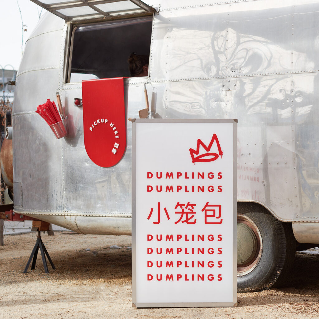 Hospitality Branding Dumpling Queen order here and Lightbox, Reno Nevada