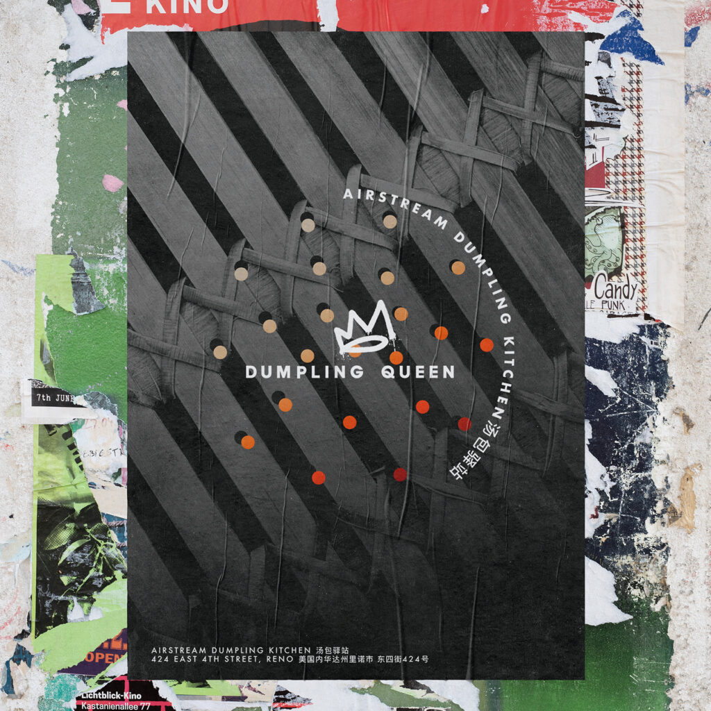 Hospitality brand Dumpling Queen custom set of 6 promotional posters, Reno NV