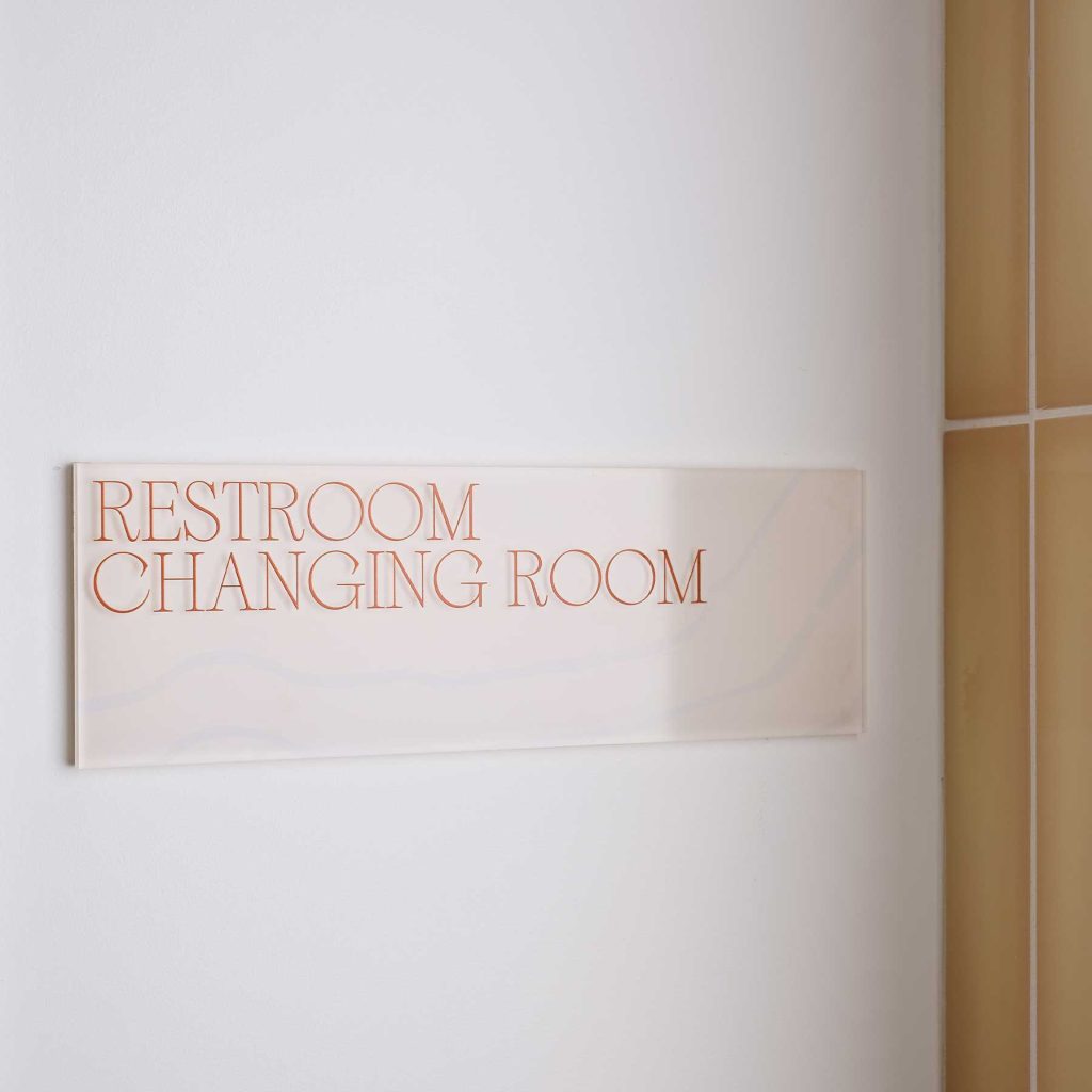 Reno Sauna Club changing room signage