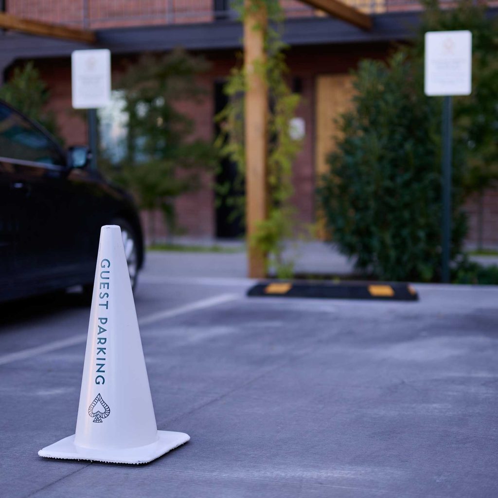 Best Bet's custom reserved parking cones