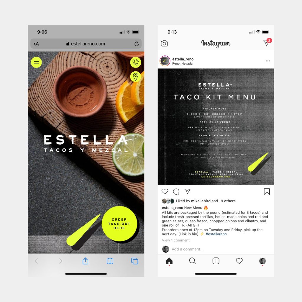 ROI smart branding investment Estella Website and Social Media